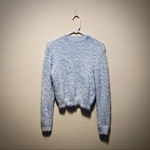 NWOT Divided Baby Blue Fuzzy Sweater M